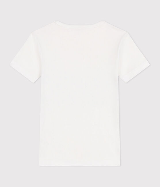 T-shirt a maniche corte in cotone bambino bianco ECUME/bianco MULTICO