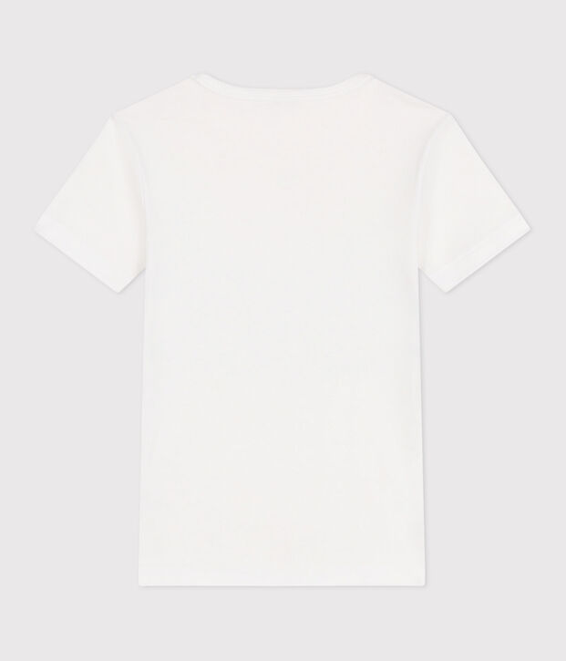T-shirt a maniche corte in cotone bambino bianco/multicolore