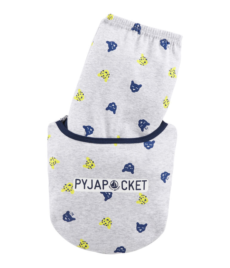 Pigiama bambino a costine grigio/multicolore