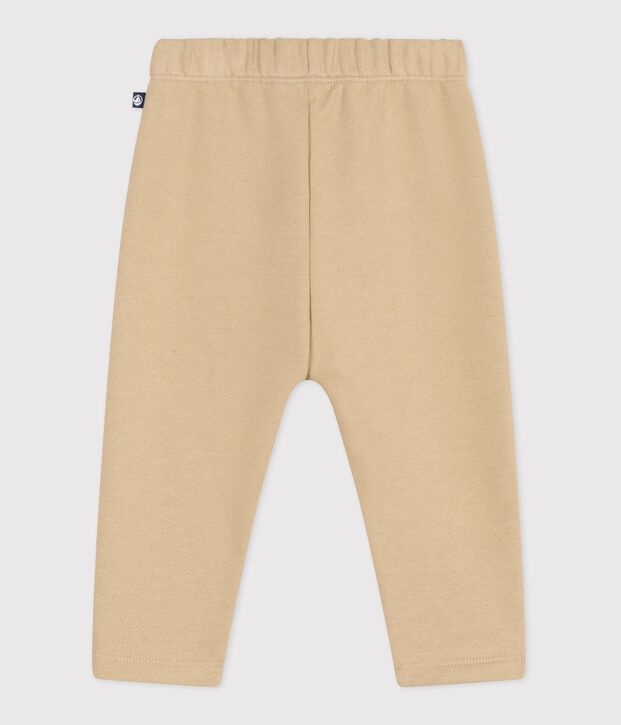 Joggers in cotone tinta unita neonato beige