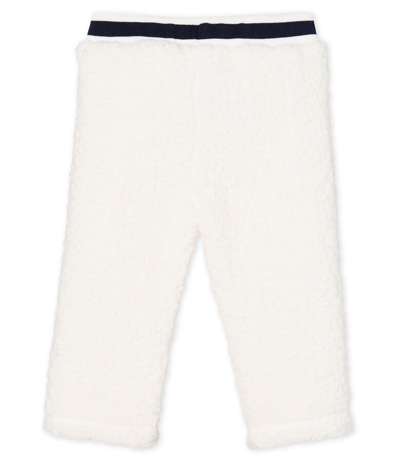 Pantaloni per neonati in lana sherpa bianco
