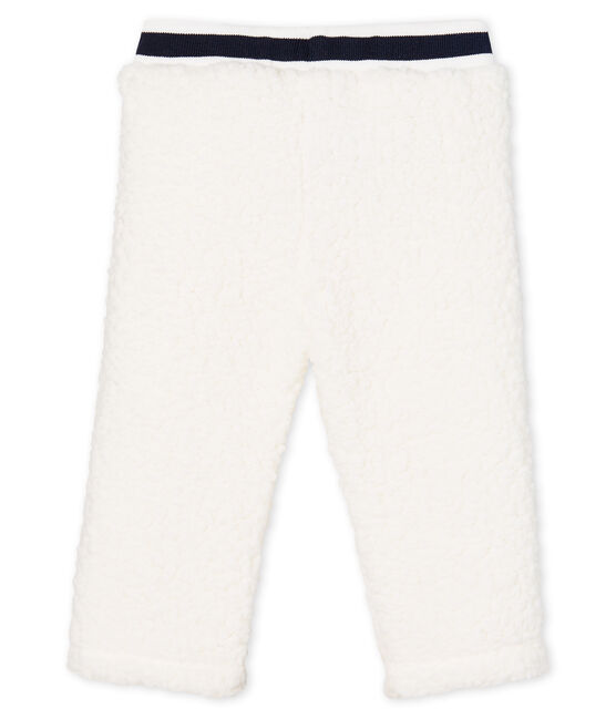 Pantaloni per neonati in lana sherpa bianco MARSHMALLOW