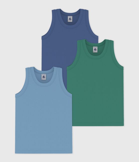 Set di canotte in cotone tinta unita bambina variante 1