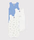Set da 3 body senza maniche in cotone con stampa neonato