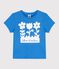 T-shirt a maniche corte in cotone bambina blu BRASIER