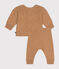 Set 2 pezzi in maglia neonato marrone CUIVRE