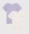 Confezione da 2 t-shirt manica corta fantasia da bambina variante 1