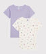 Confezione da 2 t-shirt manica corta fantasia da bambina