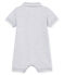 Tutina corta polo bebè maschio grigio POUSSIERE CHINE
