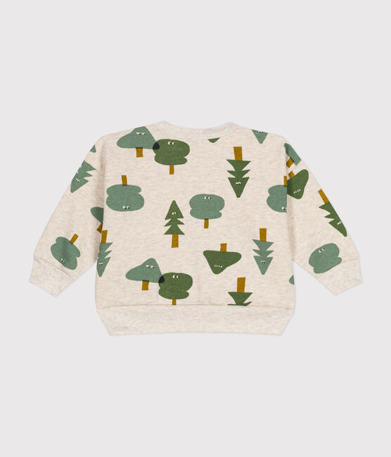 Maglia in tessuto felpato neonato beige MONTELIMAR/bianco MULTICO