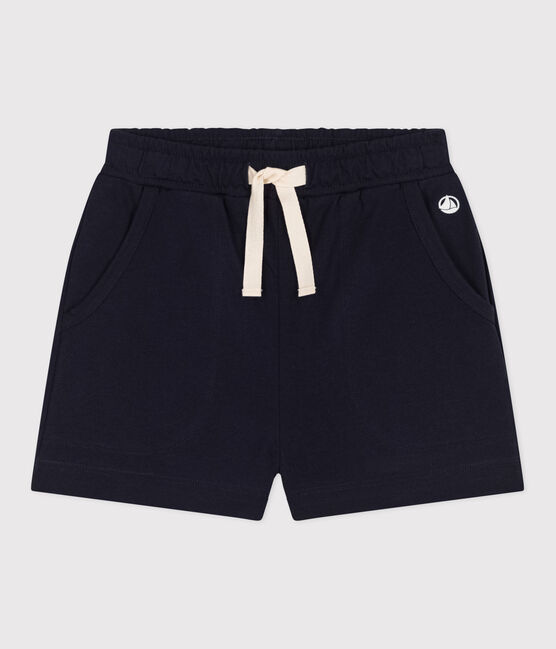 Shorts in cotone bambina blu SMOKING
