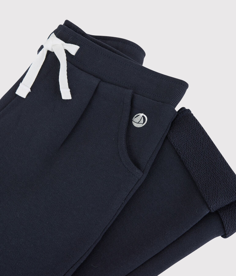 Pantaloni joggers in molleton bambina blu SMOKING