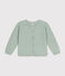Cardigan in cotone bambina verde HERBIER
