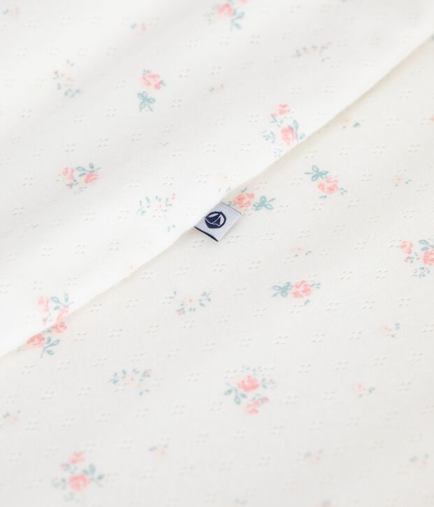 Sacco nanna neonato in cotone a fiori TOG 0,5 bianco/multicolore