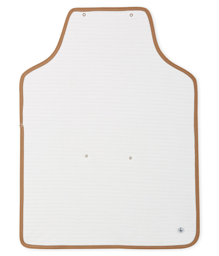 Materassino fasciatoio beb&egrave; a costine bianco/blu