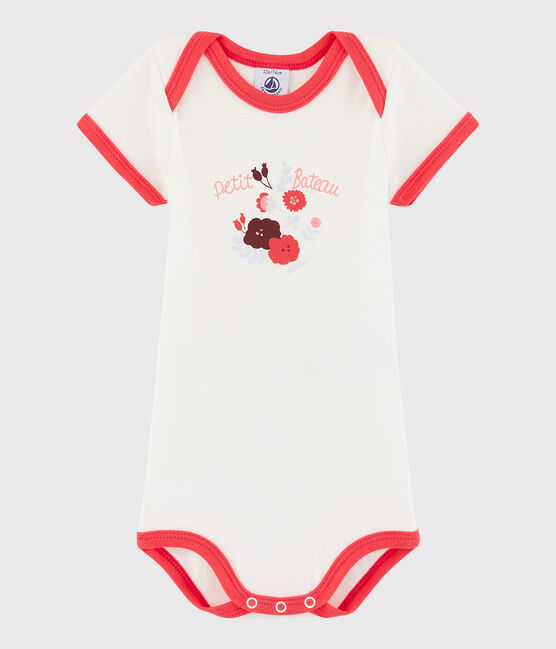 Body manica corta bebè maschietto bianco MARSHMALLOW