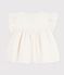 Blusa a maniche corte in cotone con motivo a cuori bambina bianco MARSHMALLOW