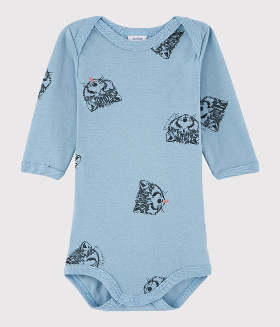 Body manica lunga bebè unisex blu ACIER/bianco MULTICO