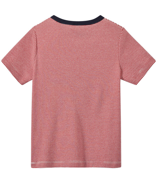 T-shirt bambino millerighe rosso/bianco