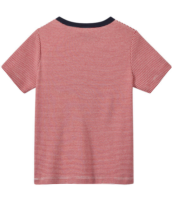 T-shirt bambino millerighe rosso TERKUIT/bianco MARSHMALLOW