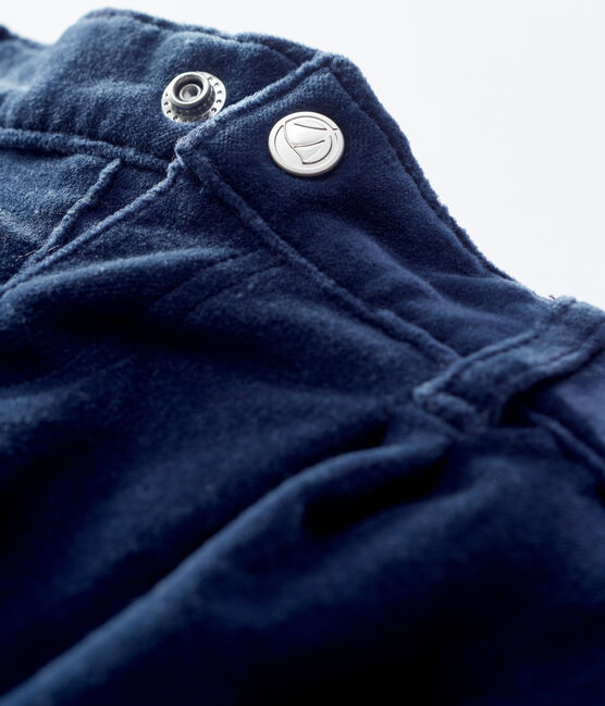 Pantalone in velluto bebè. blu SMOKING