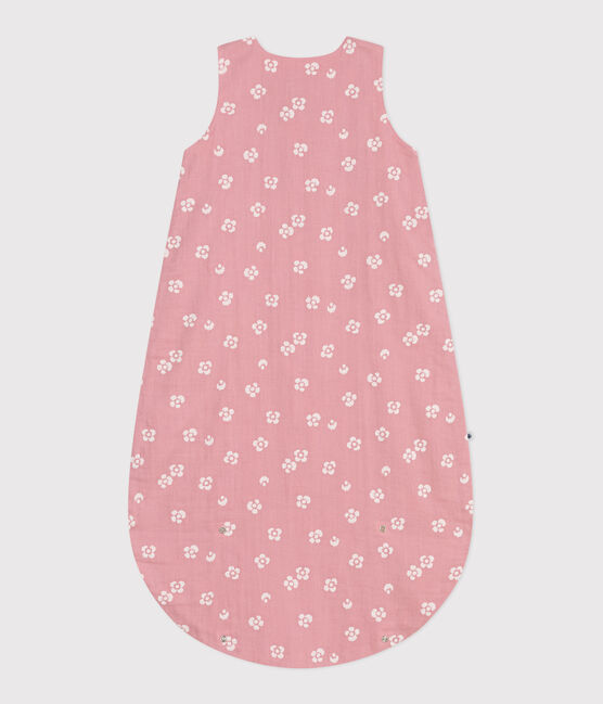 Sacco nanna neonato in cotone a fiori TOG 1 rosa CHARME/bianco MARSHMALLOW