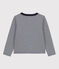 Cardigan in doppio jersey bambina blu SMOKING/bianco MARSHMALLOW