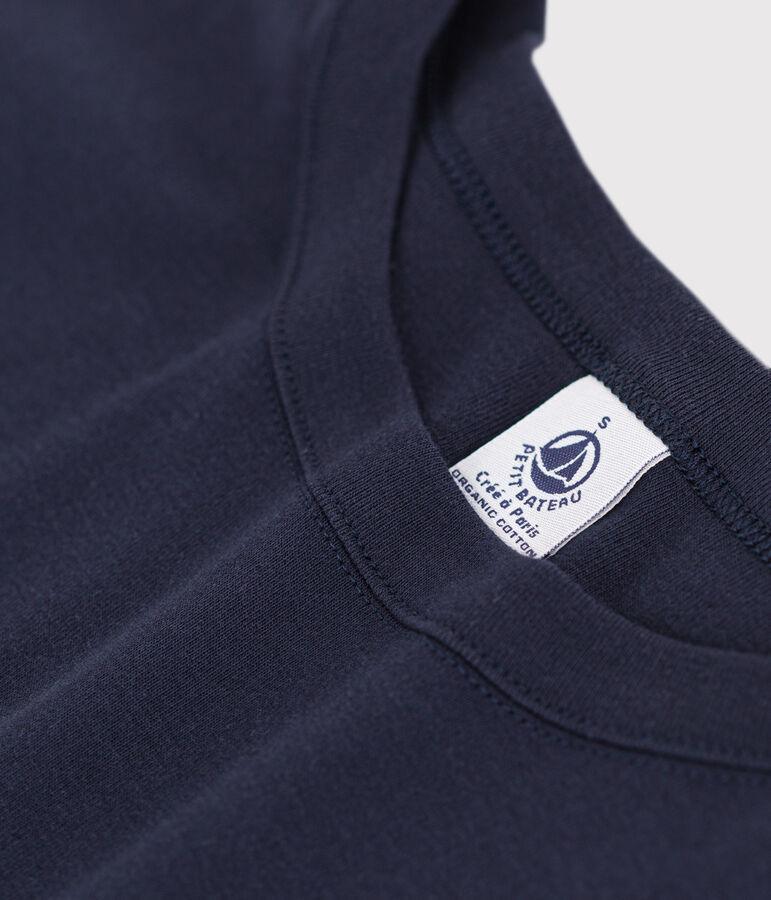 T-shirt L'ICONIQUE girocollo in cotone donna blu SMOKING