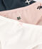 Confezione da 3 slip a fiori in cotone bambina variante 1