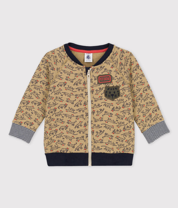 Cappotto Teddy in molleton beb&egrave;. beige/multicolore