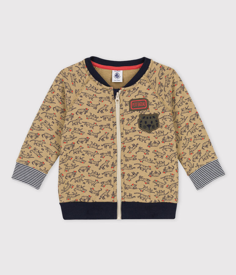 Cappotto Teddy in molleton beb&egrave;. beige/multicolore