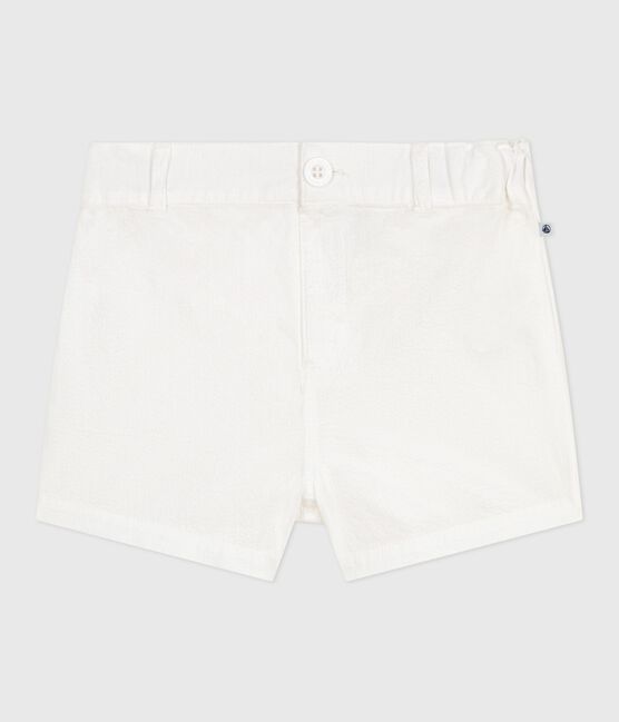 Shorts in seersucker a righe neonato bianco ECUME