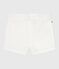 Shorts in seersucker a righe neonato bianco ECUME