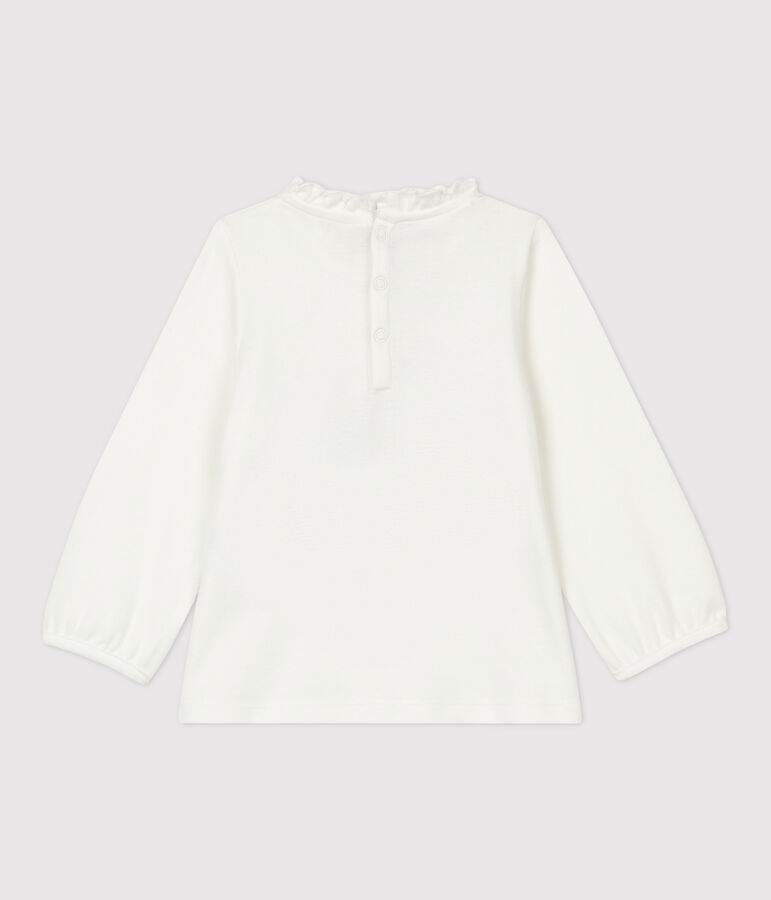 Blusa in cotone beb&egrave;. bianco MARSHMALLOW