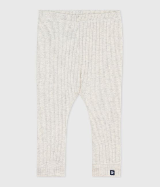 Leggings in cotone tinta unita neonato beige MONTELIMAR CHINE