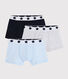 Confezione da 3 boxer tinta unita bambino in cotone biologico