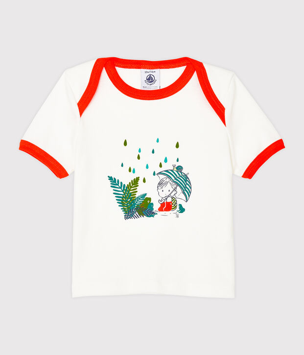 T-shirt maniche corte beb&egrave; maschio bianco