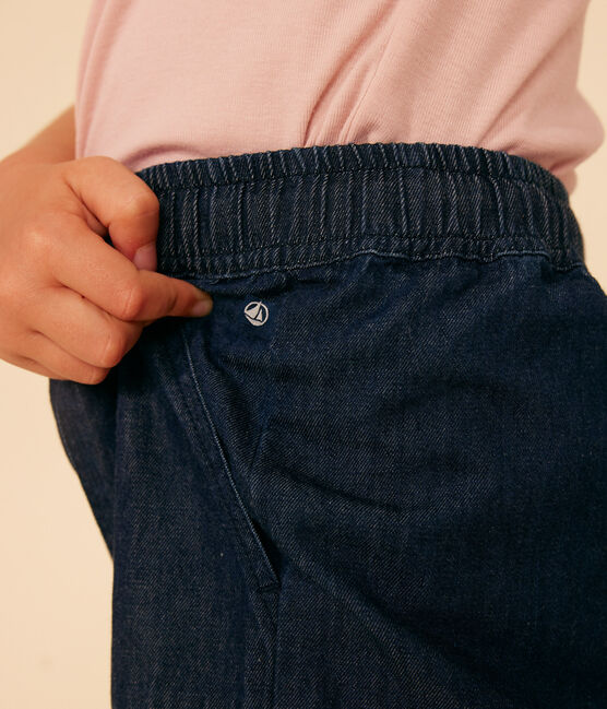 Short in denim leggero bambina blu DENIM