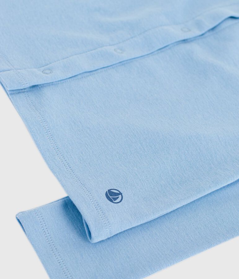 Cardigan in cotone tinta unita bambino blu