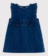 Abito smanicato in denim neonata