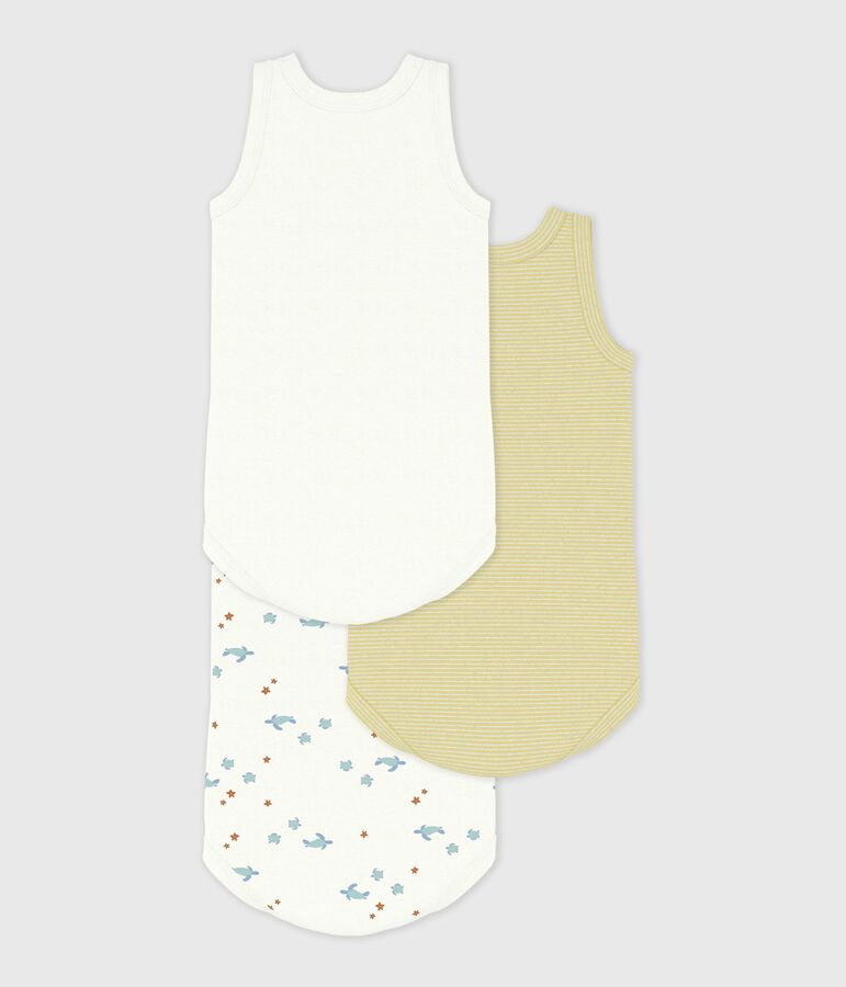 Set di body senza maniche in cotone con tartarughe stampate neonato multicolore