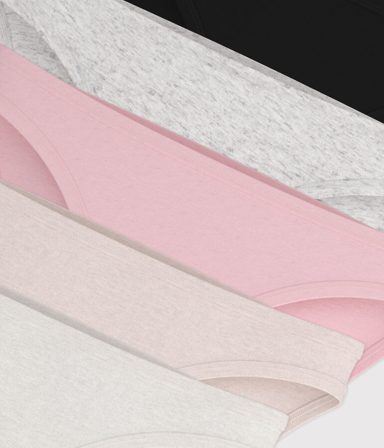 Confezione da 5 slip in cotone leggero Donna multicolore