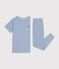Pigiama in cotone a righe bambino blu BEACH/ MARSHMALLOW