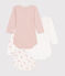 Set di 3 body a maniche lunghe in cotone a fiori neonato variante 1