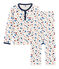 Pigiama bambino in tubique bianco MARSHMALLOW/bianco MULTICO
