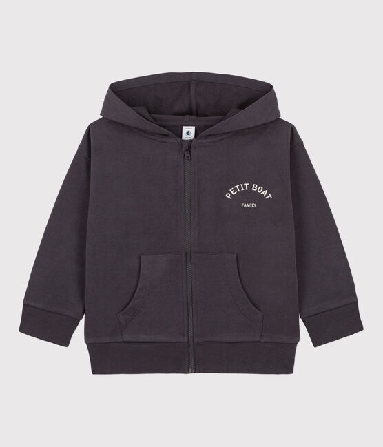 Felpa petit Boat con zip e cappuccio bambino grigio DUMBO