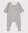 Bodyjama a righe bebé in cotone bianco MARSHMALLOW/blu SMOKING