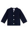 Cardigan in tubique trapuntato neonata blu SMOKING