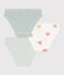 Set di 3 slip bambina in cotone con motivo cuore variante 1