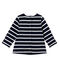 Blusa per bebé femmina rigata blu SMOKING/bianco MARSHMALLOW